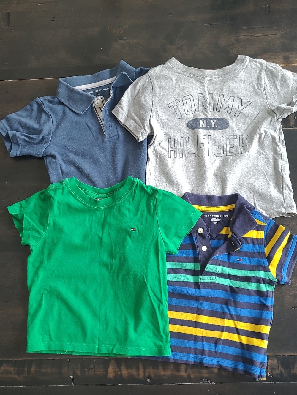 Tommy Hilfiger Kids Polo & Tee Four-Pack - Green, Blue, Gray, Navy 18-24m